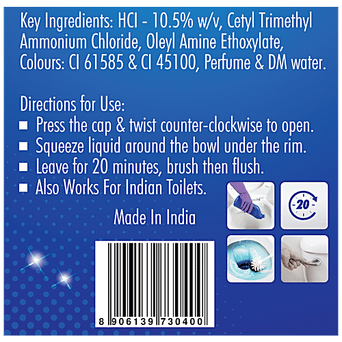 Mai Ghar Disinfectant Toilet Cleaner - 3X Action, Sparkling Clean, For Indian & Western, 1 L (Pack of 2)