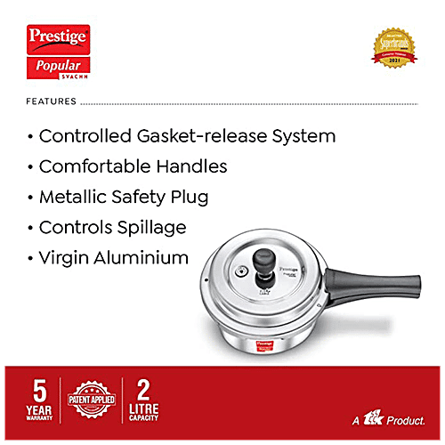 Buy Prestige Popular Svachh Aluminium Outer Lid Pressure Cooker Online at Best Price of Rs