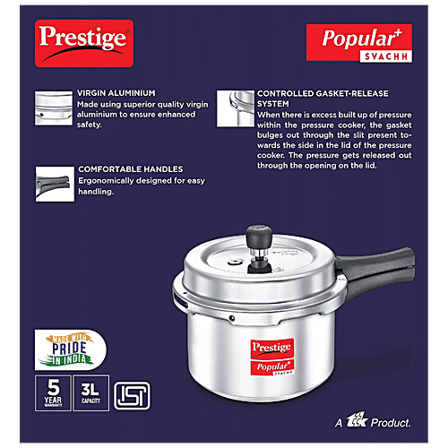 Buy Prestige Aluminium Outer Lid Pressure Cooker Induction Base, With