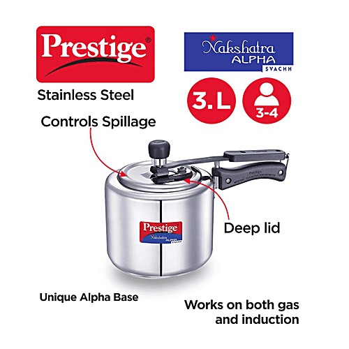 Buy Prestige Stainless Steel Inner Lid Pressure Cooker Induction Base