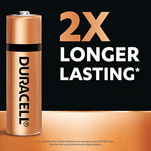 Buy Duracell Alkaline AA Batteries 2X Longer Lasting Online at Best