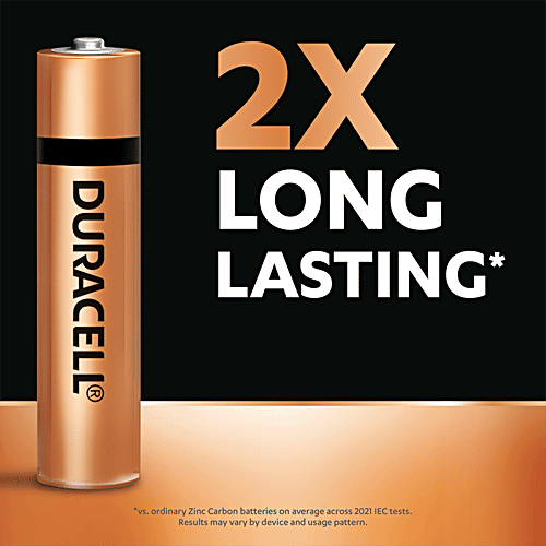 Buy Duracell Alkaline AAA Batteries 2X Longer Lasting Online at Best