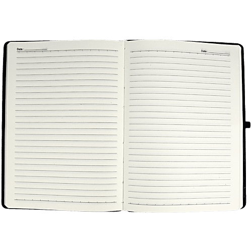 Gravity 80 GSM 160 Pages A5 Ruled Hardbound Journal With Elastic - Matte Black, 1 pc  Premium Quality
 Attractive Design
