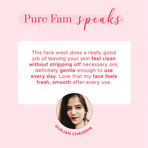 Pure Sense Pink Guava Face Wash - Pomegranate & Thanaka, Gently Cleanses Skin, 100 g  