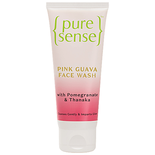 Pure Sense Pink Guava Face Wash - Pomegranate & Thanaka, Gently Cleanses Skin, 100 g  