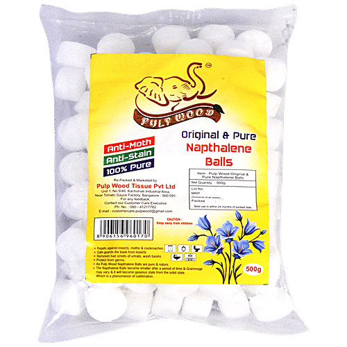 Buy Pulp Wood Original & Pure Naphthalene Balls AntiMoth, AntiStain