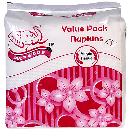 Buy Pulp Wood Value Pack Virgin Tissue/Napkins Plain, Soft, Super