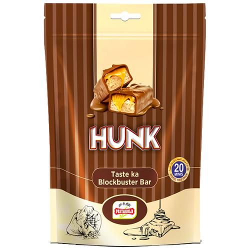 PRIYAGOLD Hunk Blockbuster Bar Choco Caramel Nougat, 402 g (20 N X 20.1 g each) 