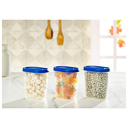 MTL Grocery Jar - Durable, Blue, 450 ml (Set of 3)