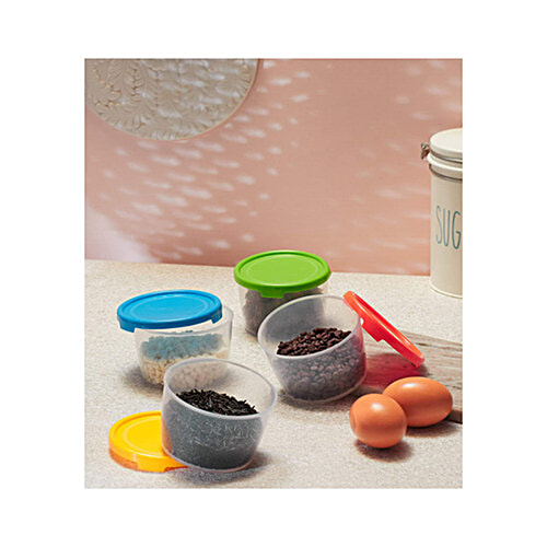 MTL Plastic Storage Container - Durable, 300 ml (Set of 4)