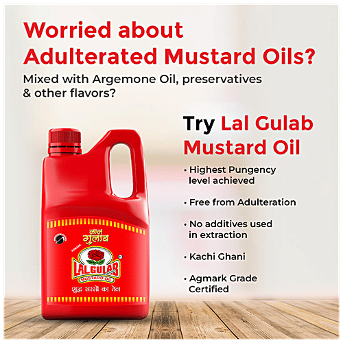 Buy LAL GULAB ColdPressed Mustard Oil Pure & Natural, Promotes Heart