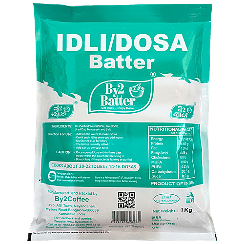 Buy By 2 Batter Idli/Dosa Batter Natura; Stone Grinding, Low Salt
