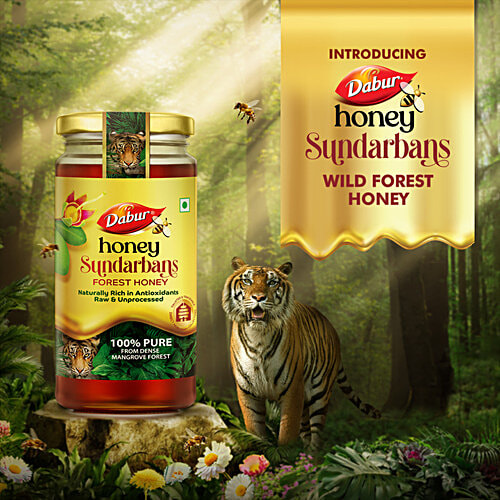 Dabur Honey Sundeabans Forest Honey - Pure, Raw & Unprocessed, Rich In Antioxidants, 500 g