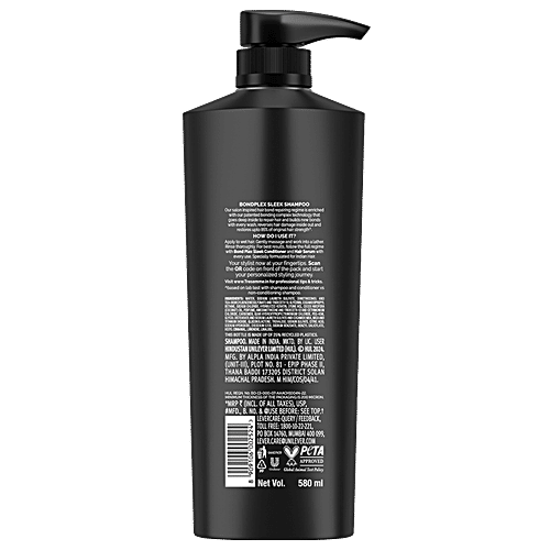 Tresemme Bondplex Sleek Shampoo, 580 ml  With Salon Inspired Protein Bonding Complex