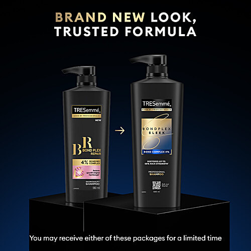 Tresemme Bondplex Sleek Shampoo, 580 ml  With Salon Inspired Protein Bonding Complex