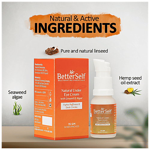 Buy BetterSelf Natural Under Eye Cream With Linseed & Algae, Fights