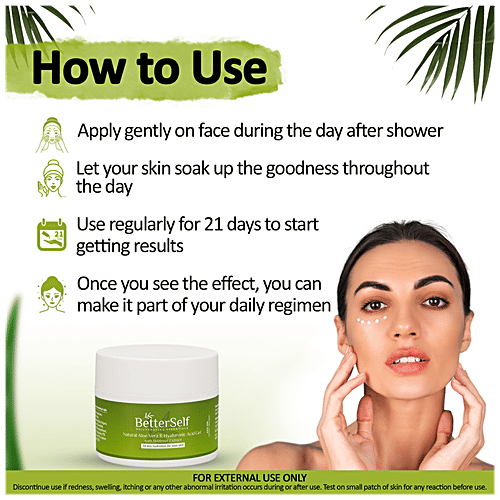 BetterSelf Natural Aloe Vera & Hyaluronic Acid Gel - Beetroot Extract, Hydrates & Nourishes Skin, 200 g