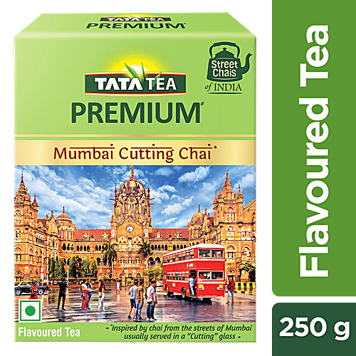 Tata Tea Premium Street Chai Of India - Mumbai Cutting Chai, Tasting Notes Of Ginger & Lemongrass, 250 g  