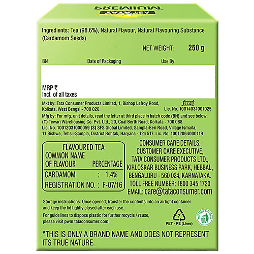 Tata Tea Premium Street Chai Of India - Purani Dilli Ki Mithai Chai, Tasting Notes Of Pista, CardamomÃ‚Â & Condensed Milk, 250 g  