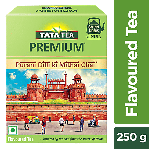 Tata Tea Premium Street Chai Of India - Purani Dilli Ki Mithai Chai, Tasting Notes Of Pista, CardamomÃ‚Â & Condensed Milk, 250 g  