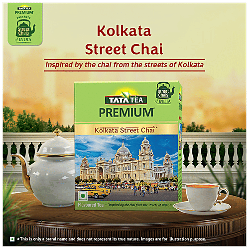 Tata Tea Premium Street Chai Of India - Kolkata Street Chai, Tasting Notes Of Nutmeg, Cardamom & Ginger, 250 g  