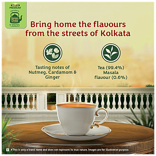 Tata Tea Premium Street Chai Of India - Kolkata Street Chai, Tasting Notes Of Nutmeg, Cardamom & Ginger, 250 g  