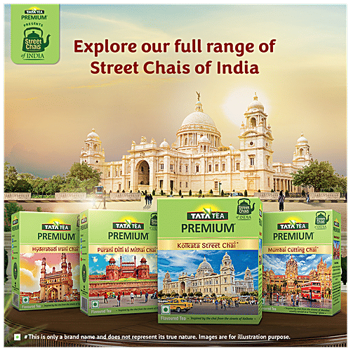Tata Tea Premium Street Chai Of India - Kolkata Street Chai, Tasting Notes Of Nutmeg, Cardamom & Ginger, 250 g  