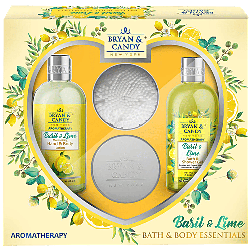 Buy Bryan & Candy Heart Combo Kit Basil & Lime, Bath & Body Essentials, For Women Online at