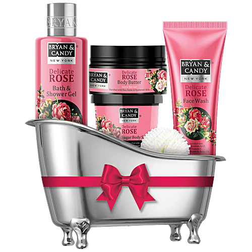 Buy Bryan & Candy Bath Tub Gift Set Delicate Rose, Complete Home Spa