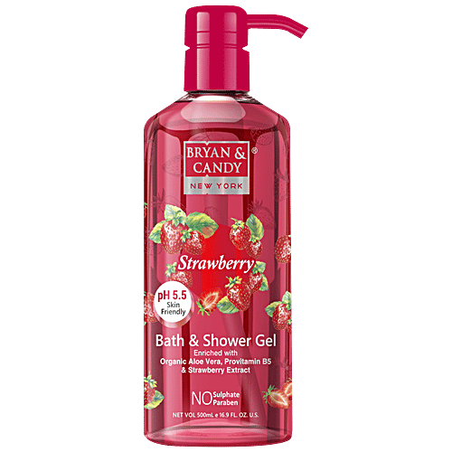 Buy Bryan & Candy Bath & Shower Gel Strawberry, pH 5.5, SkinFriendly