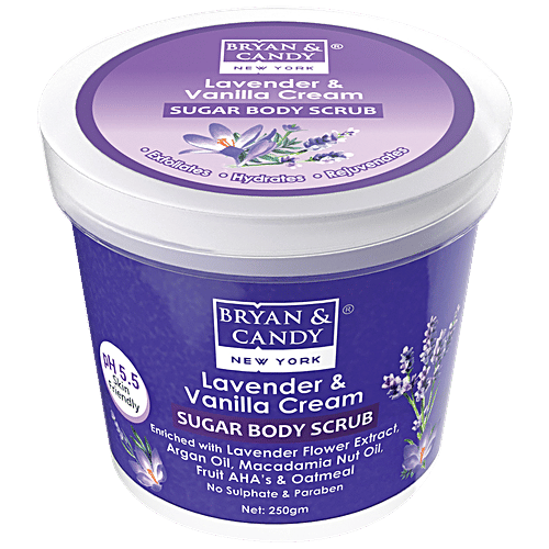 Buy Bryan & Candy Sugar Body Scrub Lavender & Vanilla Cream, pH 5.5