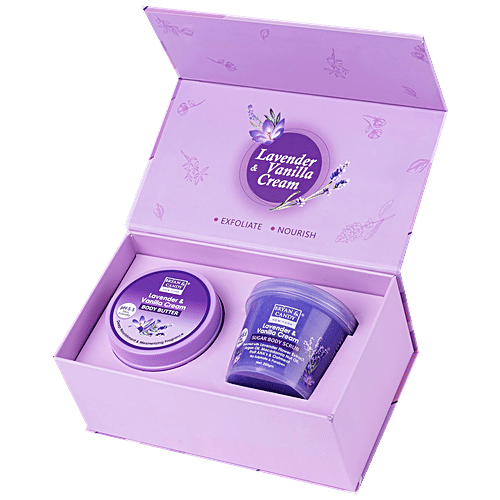 Buy Bryan & Candy Body Polishing Kit Lavender & Vanilla Cream, Scrub & Body Butter, For Men