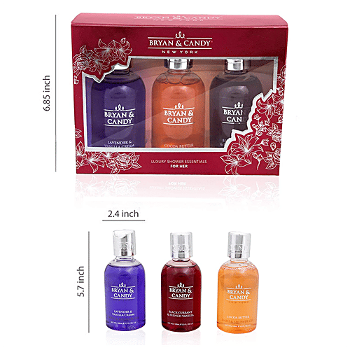 Buy Bryan & Candy Bath & Shower Gel Gift Set Lavender, Cocoa & Black