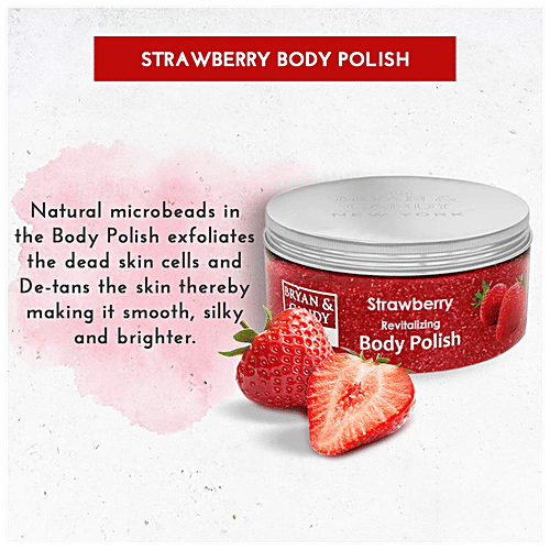 Bryan & Candy  Bath Tub Gift Set - Strawberry, Complete Home Spa Experience, For Men & Women, 4 pcs  