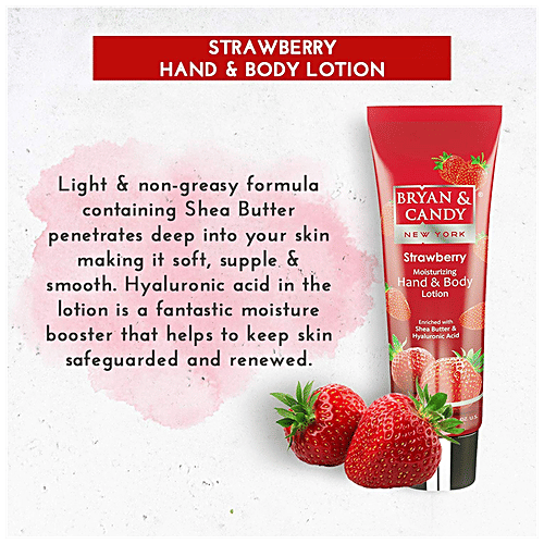 Bryan & Candy  Bath Tub Gift Set - Strawberry, Complete Home Spa Experience, For Men & Women, 4 pcs  