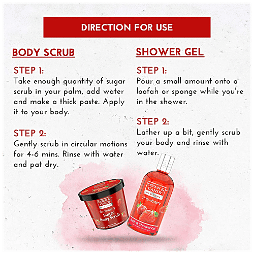 Bryan & Candy  Bath Tub Gift Set - Strawberry, Complete Home Spa Experience, For Men & Women, 4 pcs  