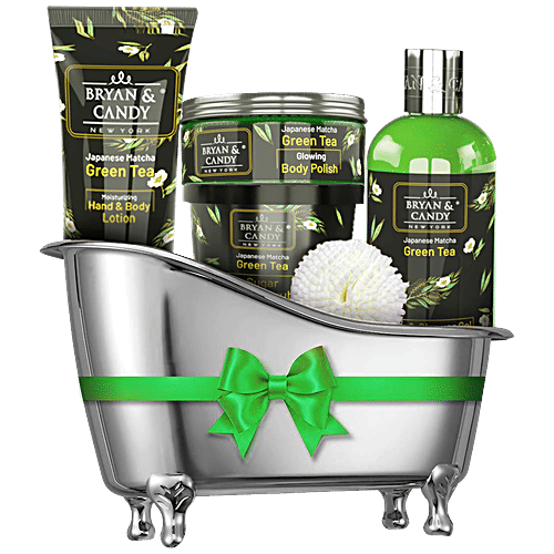 Buy Bryan & Candy Bath Tub Gift Set - Green Tea, Complete Home Spa ...