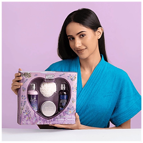 Buy Bryan & Candy Heart Combo Kit Lavender & Vanilla Cream, Bath