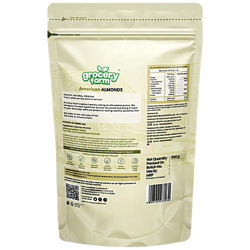 Grocery Farm American Almonds - Premium & Hand Picked, Natural, 500 g  