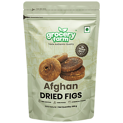 Grocery Farm Afghan Dried Figs - Premium & Hand Picked, Natural, 200 g  