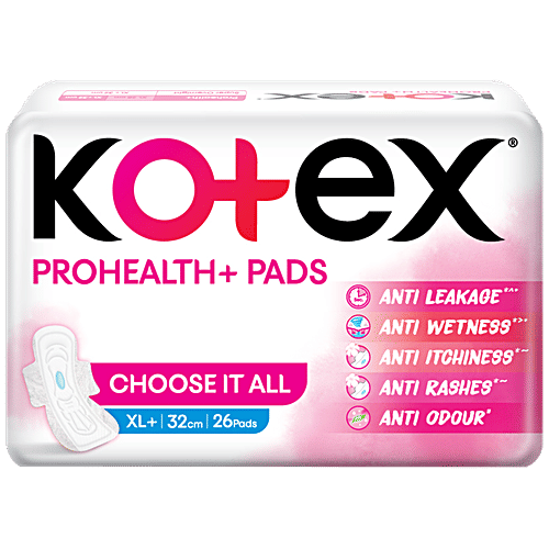 Buy Kotex ProHealth+ Sanitary Pads Ultra Thin, No Leakage, No Wetness