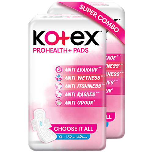 Buy Kotex ProHealth+ Sanitary Pads Ultra Thin, No Leakage, No Wetness
