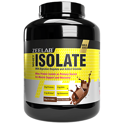 Buy ZEELAB Whey Protein Isolate Powder For Muscle Support & Recovery