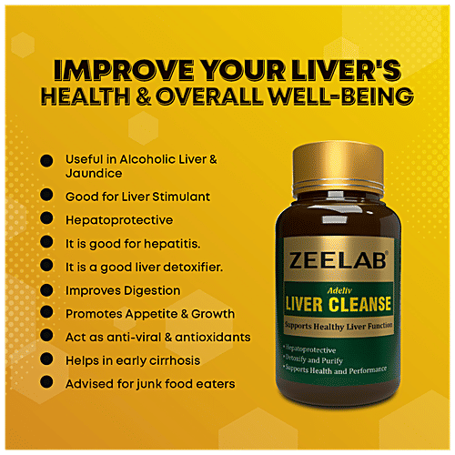 Buy ZEELAB Adeliv Capsule Supports Healthy Liver Function, Improves