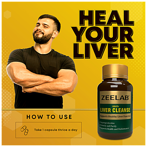 Buy ZEELAB Adeliv Capsule Supports Healthy Liver Function, Improves