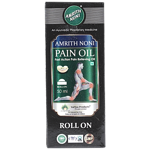 Buy Amrith Noni Pain Oil Roll On, Fast Action Relief, Ayurvedic