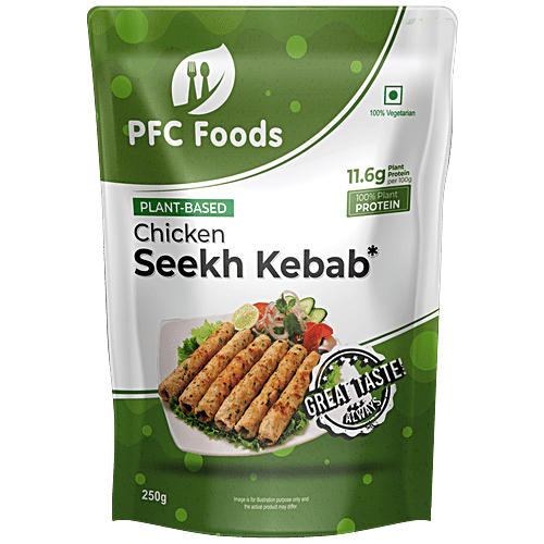 Buy PFC Foods PlantBased Chicken Seekh Kebab Vegetarian & Great