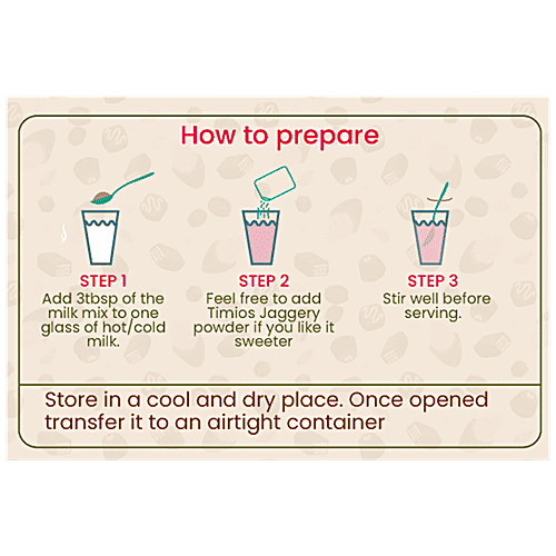 Timios High Protein Chocolate Hearty Milk Mix - No Sugar, With Oats, Organic Jowar, Cocoa Powder, 250 g Box 