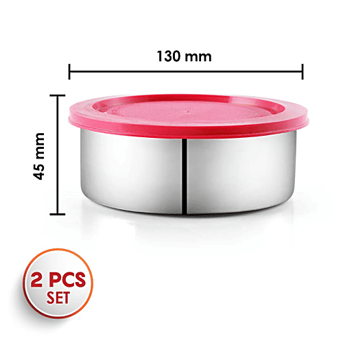 Buy Dream Home Stainless Steel Food Container With Plastic Cap, Green