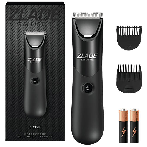 Zlade Ballistic Lite Manscaping Full-Body Trimmer - Waterproof & Silent, AAA Batteries Required, 1 pc